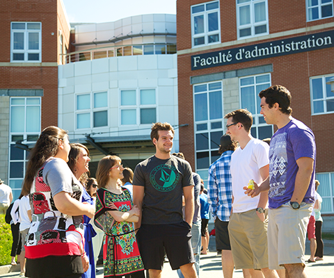 Students talking with each other 